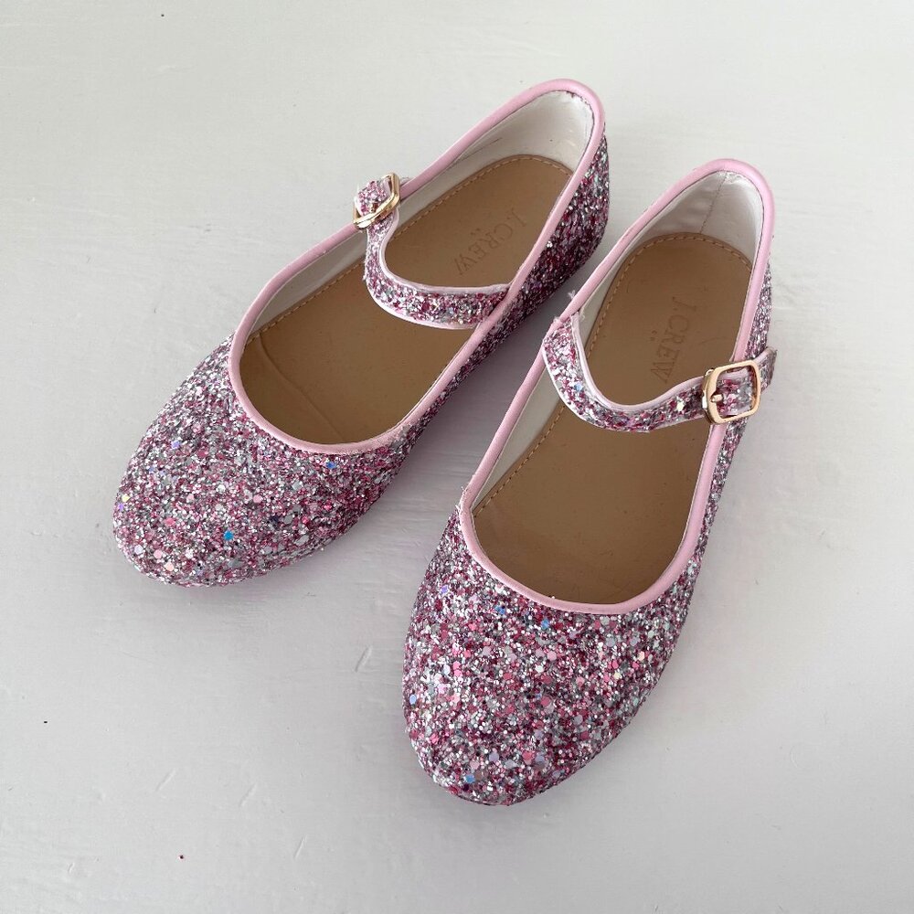 Crewcuts pink sparkle Mary Jane shoes - size 13